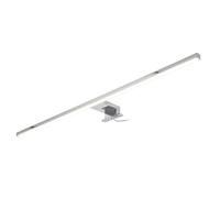 kalb lampe LED salle de bain Running Light 80 cm IP44, applique miroir effet lumineux dynamique, 230V, mur ou armoire de toilette, noir/chrome, 3000K/4000K (chrome, blanc neutre)