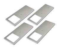 kalb | Lampes LED sous plan argentées 5W- lampe de cuisine très plate, choix:4 set blanc neutre