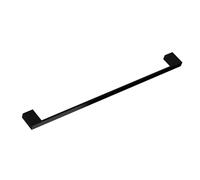 kalb Lenn Porte-serviettes extra long en aluminium (80 cm) pour mur, double fixation, salle de bain et lavabo, noir ou chromé, noir