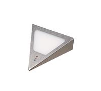 Kalb | Lot de 1 spots LED triangle avec capteur - Variateur encastrable en acier inoxydable brossé Blanc chaud