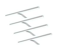 kalb Material für Möbel Applique LED lampe pour meuble éclairage de vitrine salle de bain, sélection : lot de 4, température de couleur : blanc chaud, surface : aluminium anodisé