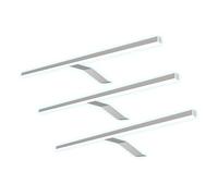 kalb Material für Möbel Applique LED lampe pour meuble éclairage de vitrine salle de bain, sélection : lot de 4, température de couleur : blanc chaud, surface : aluminium anodisé