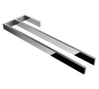 kalb | Porte-serviettes Jörn à deux barres pour lavabo, chrome, aluminium, longueur : 400 mm, hauteur : 25 mm, profondeur : 120 mm