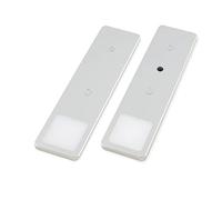 Kalb Solid2 Lot de 2 lampes LED encastrées Gris argenté avec interrupteur 3 W 4000 K Blanc neutre 3 adaptateurs Longueur du câble 200 cm Blanc neutre