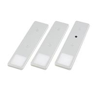 Kalb Solid2 Lot de 3 lampes LED encastrées Gris argenté avec interrupteur 3 W 3000 K Blanc chaud 3 adaptateurs 3 x Longueur du câble 200 cm au choix