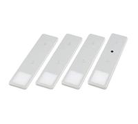 Kalb Solid2 Lot de 4 lampes LED encastrées Gris argenté avec interrupteur 3 W 4000 K Blanc neutre Adaptateur 3 x Longueur du câble 200 cm Blanc neutre