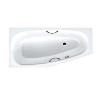 Kaldewei Advantage - Baignoire asymétrique Mini Star droite 831, 157x75/50 cm, avec trous pour poignées, antidérapant sur toute la surface, blanc 224734010001