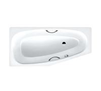 Kaldewei Advantage - Baignoire asymétrique Mini Star droite 831, 157x75/50 cm, avec trous pour poignées, blanc 224700010001