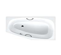 Kaldewei Advantage - Baignoire asymétrique Mini Star gauche 833, 157x75/50 cm, avec trous pour poignées, blanc 224900010001
