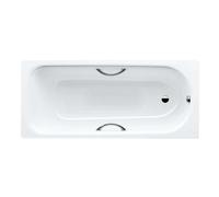 Kaldewei Advantage - Baignoire rectangulaire Saniform Plus Star 332, 160x70 cm, avec trous pour poignées, antidérapant sur toute la largeur, effet Perl, blanc 133234013001