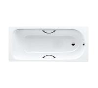 Kaldewei Advantage - Baignoire rectangulaire Saniform Plus Star 332, 160x70 cm, avec trous pour poignées, antidérapant, effet Perl, blanc 133230003001