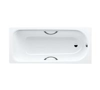 Kaldewei Advantage - Baignoire rectangulaire Saniform Plus Star 332, 160x70 cm, avec trous pour poignées, effet Perl, blanc 133200013001