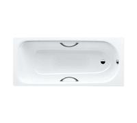 Kaldewei Advantage - Baignoire rectangulaire Saniform Plus Star 333, 160x75 cm, avec trous pour poignées, antidérapant sur toute la largeur, effet Perl, blanc 133334013001
