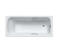 Kaldewei Advantage - Baignoire rectangulaire Saniform Plus Star 336, 170x75 cm, avec trous pour poignées, antidérapant sur toute la largeur, effet Perl, blanc 133634013001