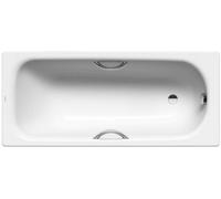 Kaldewei Advantage - Baignoire rectangulaire Saniform Plus Star 337, 180x80 cm, avec trous pour poignées, antidérapant, effet Perl, blanc 133730003001