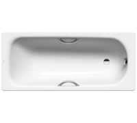 Kaldewei Advantage - Baignoire rectangulaire Saniform Plus Star 345, 160x75 cm, avec trous pour barres de maintien, blanc - baignoire, Perl-Effect, trous pour barres de maintien 134500013001