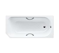 Kaldewei Advantage - Baignoire rectangulaire Saniform V1 Star 332, 160x70 cm, avec trous pour poignées, antidérapant sur toute la surface, blanc 134034010001