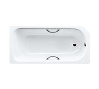 Kaldewei Advantage - Baignoire rectangulaire Saniform V3 Star 332, 160x70 cm, avec trous pour poignées, antidérapant, effet Perl, blanc 134230003001