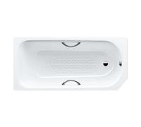 Kaldewei Advantage - Baignoire rectangulaire Saniform V4 Star 332, 160x70 cm, avec trous pour poignées, antidérapant sur toute la largeur, effet Perl, blanc 134334013001