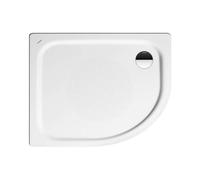 Kaldewei Advantage - Receveur de douche asymétrique Zirkon 605-1, 100x80 cm, blanc - Receveur de douche, antidérapant, effet Perl, sans support en polystyrène 457030003001