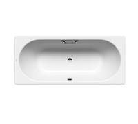 Kaldewei Ambiente - Baignoire rectangulaire Classic Duo 103, 160x70 cm, avec trous pour les poignées, antidérapante sur toute la largeur, blanche 290310210001
