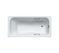 Kaldewei Ambiente - Baignoire rectangulaire Dyna Set Star 627, 160x70 cm, avec trous pour poignées, effet Perl, blanc 226900013001