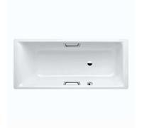 Kaldewei Ambiente - Baignoire rectangulaire Puro Star 658, 170x75 cm, avec trous pour poignées, effet Perl, blanc 255800013001