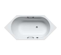 Kaldewei Ambiente - Baignoire Vaio 6 Star, modèle 959, 190x90 cm, avec trous pour les poignées, antidérapante, effet Perl, blanche 233934013001