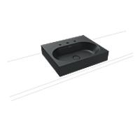 Kaldewei Centro bassin tour 903 006 013 715 3057, 60x50x12cm, effet Perl cataniagrau mat, sans trop - plein, 1 trou de coulée