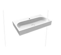 Kaldewei Centro lavabo mural 903506013711 3062, 90x50x12cm, effet perlant blanc alpin mat, sans trop-plein, 1 trou pour robinet