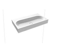 Kaldewei Centro vasque murale 903506003711 3062, 90x50x12cm, effet perlant blanc alpin mat, sans trop-plein, sans trou pour robinetterie