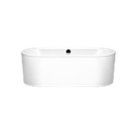 Kaldewei CLASSIC DUO 111-7 Badewanne 291249231001 180x80cm, oval, freistehend, Schürze alpinweiss, Invisible Grip, glänzend, alpinweiß