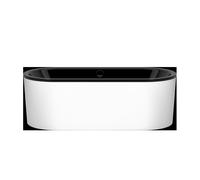 KALDEWEI CLASSIC DUO Oval, baignoire en pose libre 111-7, 180x80x42 cm, avec tablier Couleur extérieure blanc alpin, 291249230701, Couleur: Noir