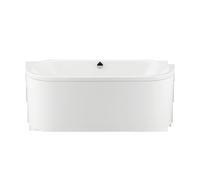 KALDEWEI CLASSIC DUO Oval, baignoire en pose libre 113-7, 170x75x42 cm, avec tablier Couleur extérieure blanc alpin, 291449230701, Couleur: Noir