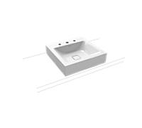 Kaldewei Cono lavabo 50x50 cm carrée à poser blanc brillant 908406033001
