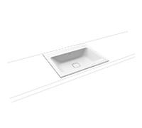 Kaldewei Cono lavabo à encastrer 901606013711 3080, 60x50cm, effet perlant blanc alpin mat, sans trop-plein, 1 trou pour le robinet
