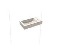 Kaldewei Cono lave-mains 908006013231 55x30cm, sans trop-plein, 1 trou à droite , effet pergamon nacré