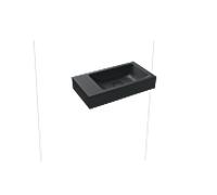 Kaldewei Cono lave-mains 908006013715 55x30cm, sans trop-plein, 1 trou à droite , effet cataniagrey mat nacré