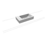 Kaldewei Cono lave-mains 908106003199 55x30cm, sans trop-plein, sans trou du robinet, effet perlé manhattan