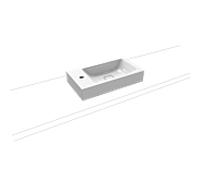 Kaldewei Cono lave-mains 908106013001 55x30cm, sans trop-plein, 1 trou taraudage gauche / droite, effet perlant blanc