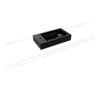 Kaldewei Cono lave-mains 908106013701 55x30cm, sans trop-plein, 1 trou taraudé gauche / droite, effet perlant noir