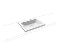 Kaldewei Lavabo à poser Cono 3083 60x50 cm rectangulaire blanc brillant 3 trous (901906033001)