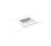 Kaldewei Cono intégré dans le bassin 908 206 033 001 3075, 50x50cm, blanc effet perle, sans trop - plein, trous taraudés 3
