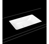 Kaldewei Lavabo Cono 3087 rectangulaire 56,9 x 38,2 cm sous plan blanc brillant 902306003001
