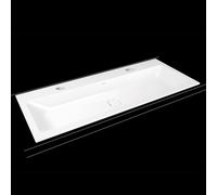 Kaldewei Lavabo Cono 120 x 50 cm double rectangulaire encastré blanc brillant 901806043001