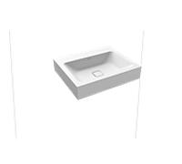 Kaldewei Cono lavabo mural 902506003711 3089, 60x50x12cm, effet perlant blanc alpin mat, sans trop-plein, sans trou pour le robinet