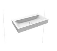 Kaldewei Cono lavabo mural 902606013711 3090, 90x50x12cm, effet perlant blanc alpin mat, sans trop-plein, 1 trou pour robinet