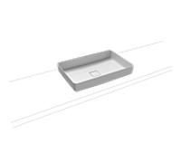 Kaldewei lavabo Miena Mod.3185NP 909606913001 580x380mm, blanc alpin, effet perlant , sans trop-plein