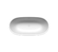 KALDEWEI MEISTERSTÜCK OYO DUO Mod. 1050-4034, Baignoire en pose libre, 1630x770mm, avec trop-plein, 205043533001, Couleur: blanc alpin avec effet nacré