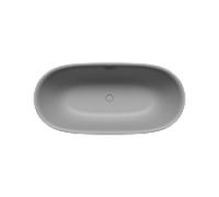 Kaldewei Meisterstück OYO DUO baignoire en îlot 1051-4034 205143530663 173 x 82 cm, avec trop-plein, gris froid 30